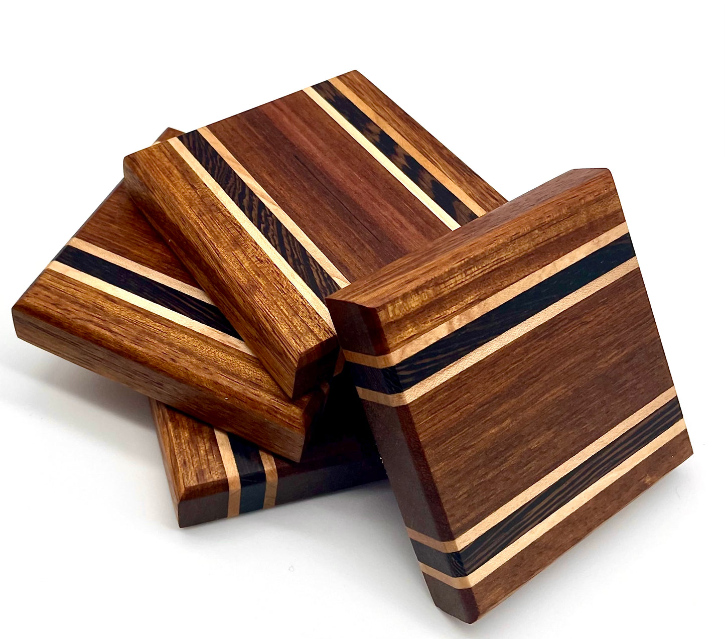 Exotic Hardwood coasters (Set of 4)